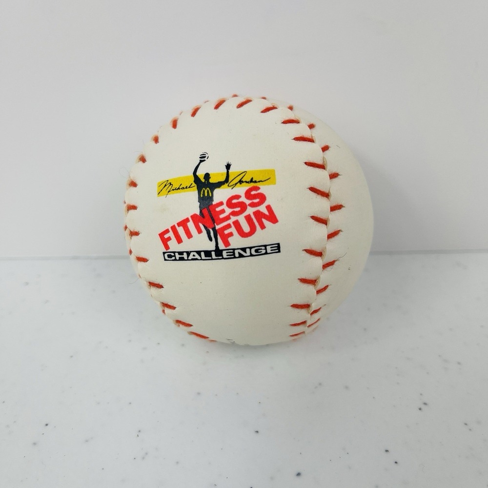 McDonalds 1991 Michael Jordans Fitness Fun Challenge Baseball - Picture 1 of 6